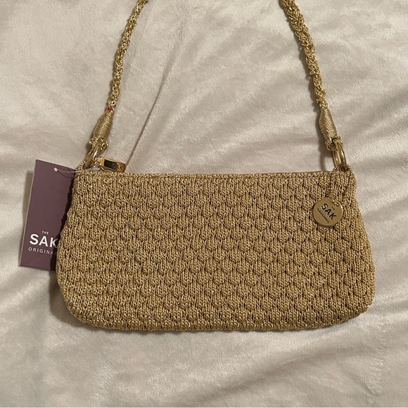 The Sak Christy Ginger Gold Textured Shoulder Hand Bag NWT - Picture 8 of 8
